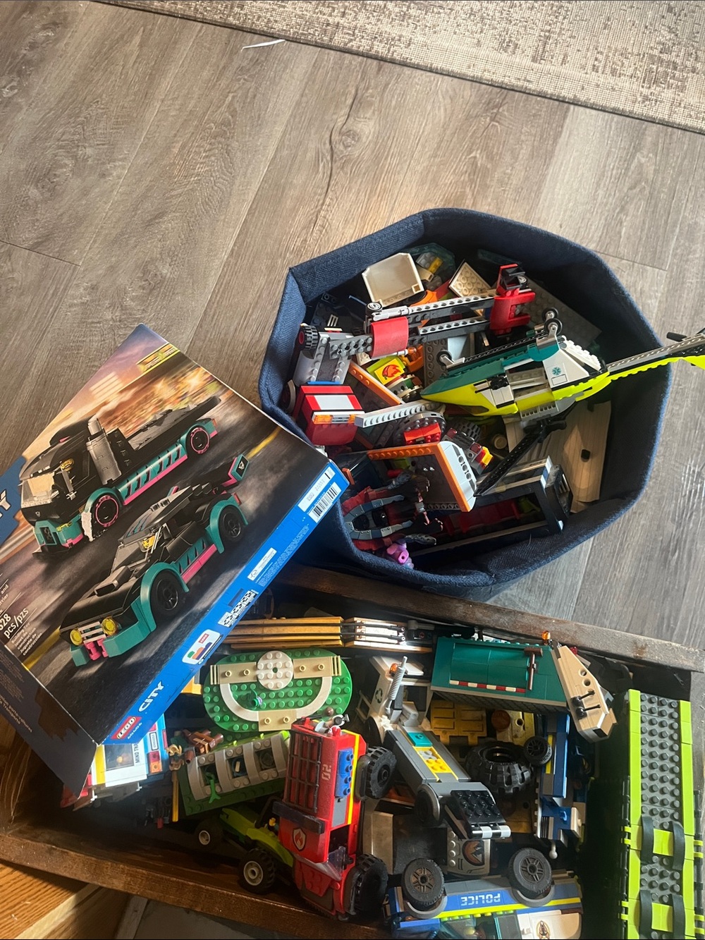 LEGO Teal, Green, Red and Yellow Vehicle & Accessory Mix